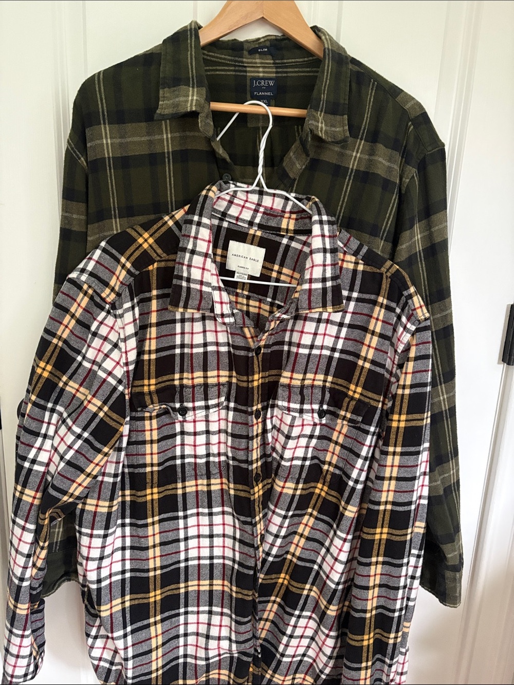 Two Plaid Flannel Shirt